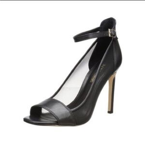 BCBGeneration Black Peep-Toe Heels